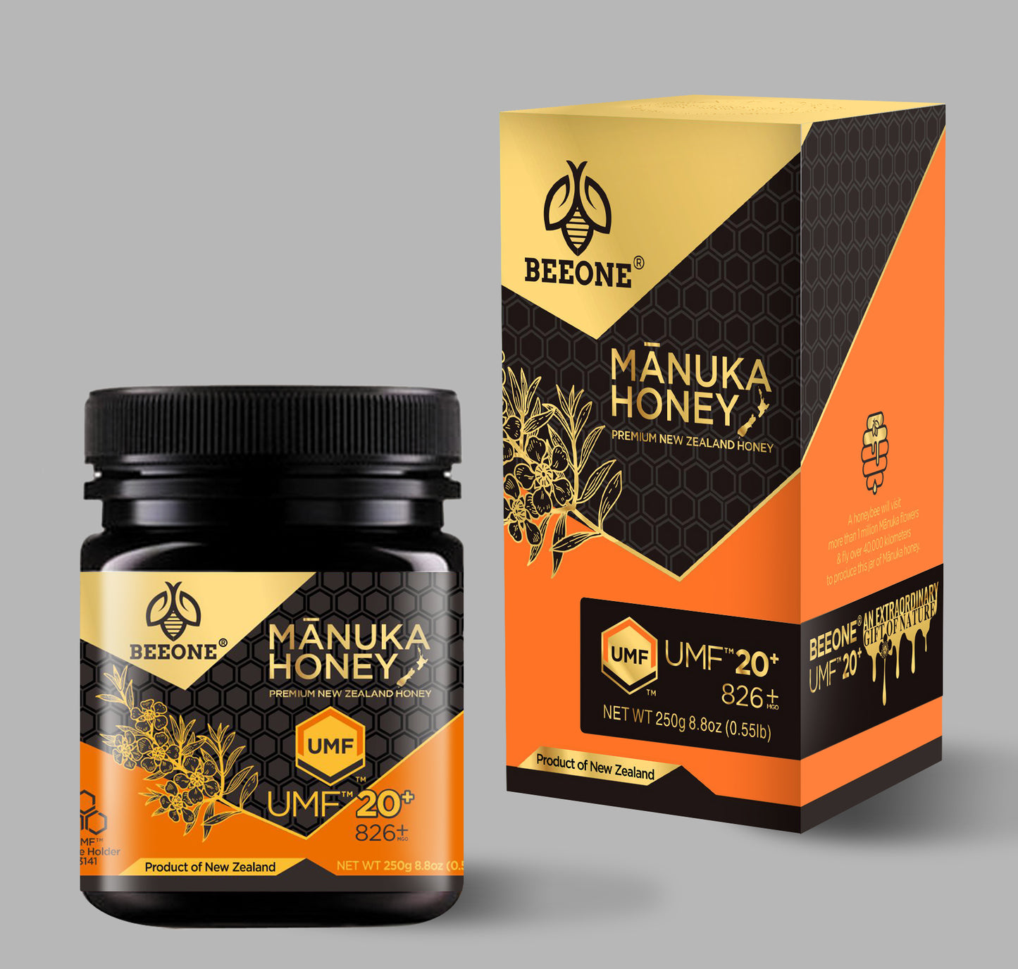 BEEONE UMF™ 20+ Mānuka Honey 250g